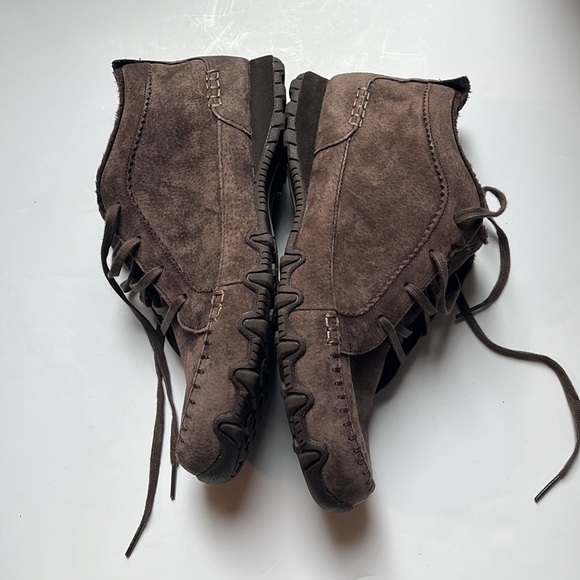 Skechers Women's Bikers-Lineage-Moc-Toe Lace-up Chukka Boot Ankle sneakers sz 9 - Picture 7 of 9